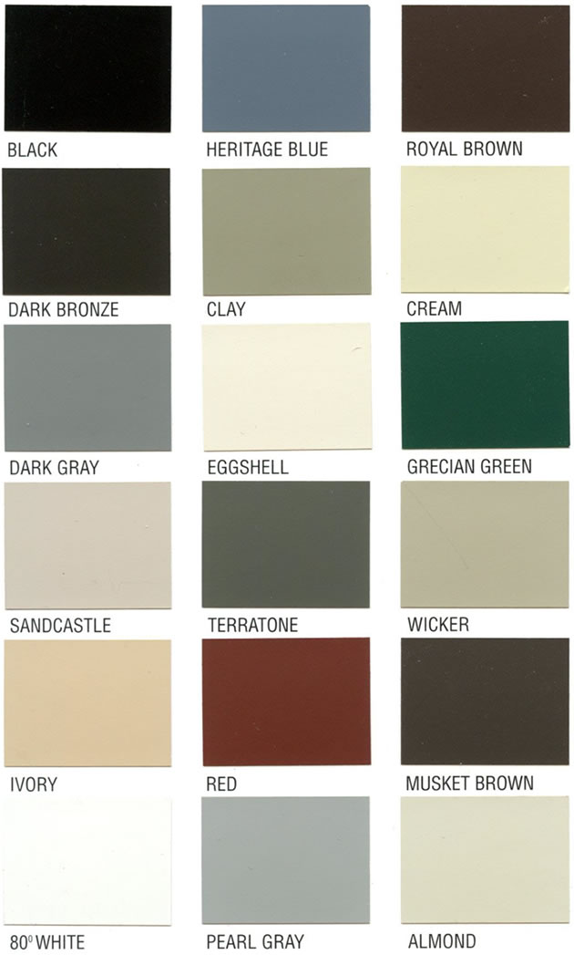 gutter color chart affordable quality roofing va